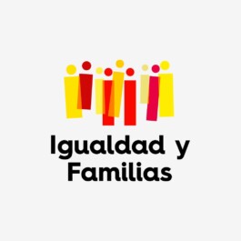 Símbolo de la Dirección General de Igualdad y Familias formado por figuras geométricas que representan relaciones familiares diversas. 