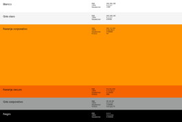Paleta cromática de la identidad de isi Obras y Servicios 
