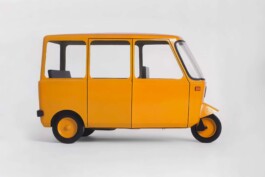 Scootervan, taxi urbano experimental desarrollado en la HfG Ulm (1963), referencia histórica sobre movilidad urbana