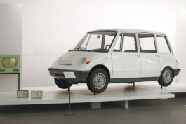Prototipo restaurado del HfG Dreirädriges Kleintaxi (1963), desarrollado en la Hochschule für Gestaltung Ulm