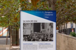 Zaragoza Film Office. Totems mobiliario urbano. 2024